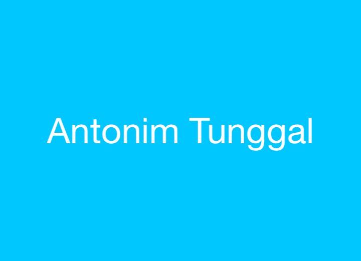 18 Antonim Tunggal dalam Bahasa Indonesia