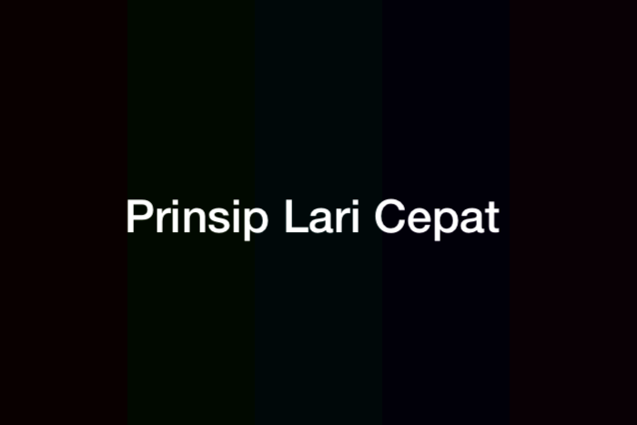 Prinsip Lari Cepat yaitu Berlari pada