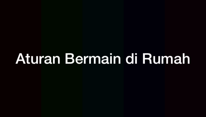 17 Contoh Aturan Bermain di Rumah yang Baik dan Benar