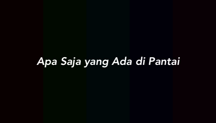 Apa Saja yang Ada di Pantai? Berikut 30 Hal yang Bisa Kita Temukan