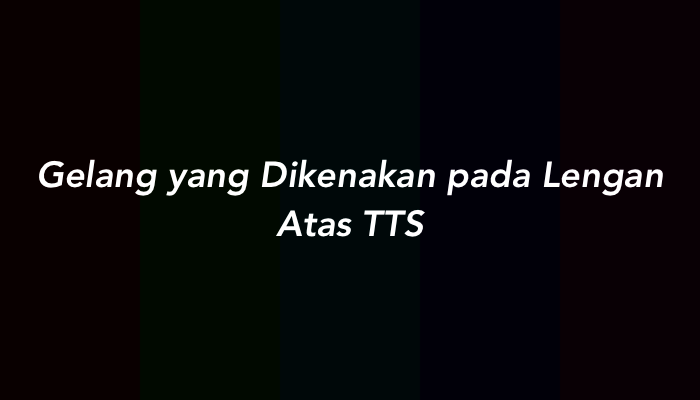 Gelang yang Dikenakan pada Lengan Atas TTS