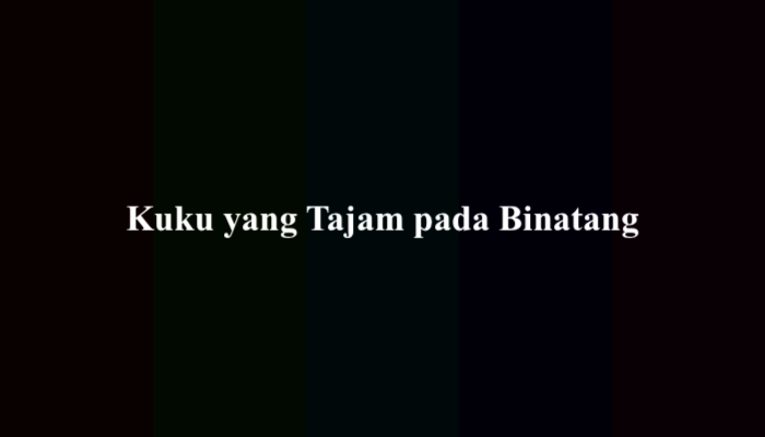Kuku yang Tajam pada Binatang (Jawaban TTS 5 Huruf)