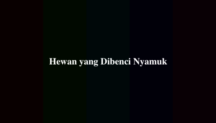 Hewan yang Dibenci Nyamuk TTS 10 Huruf, Ternyata Ini Jawabannya