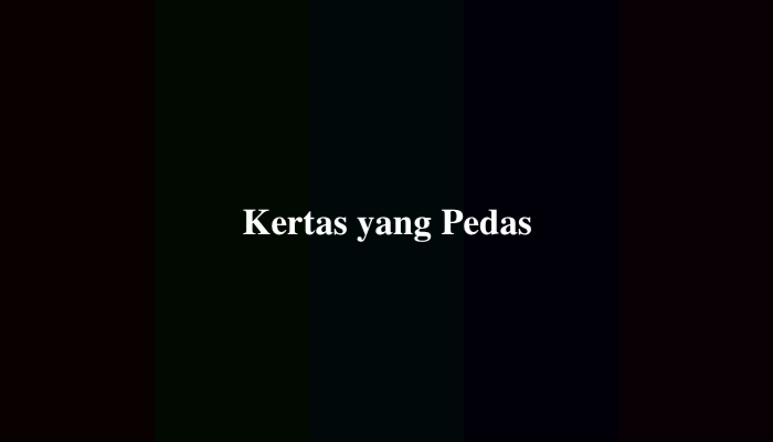 Kertas yang Pedas TTS Jokes? Simak Jawabannya