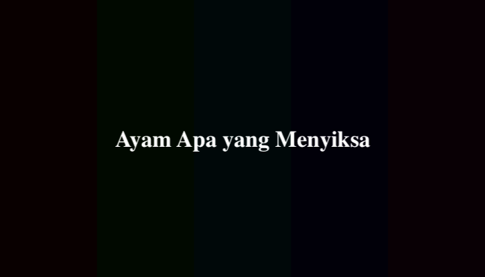 Ayam Apa yang Menyiksa TTS, Ternyata Ini Jawabannya