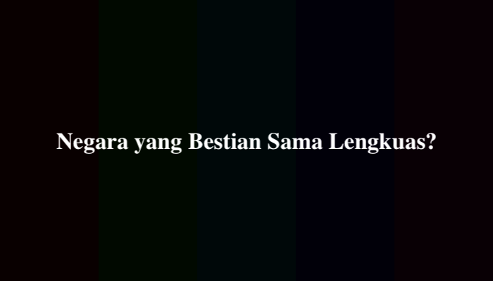 Negara yang Bestian Sama Lengkuas TTS 4 Huruf, Simak Jawabannya