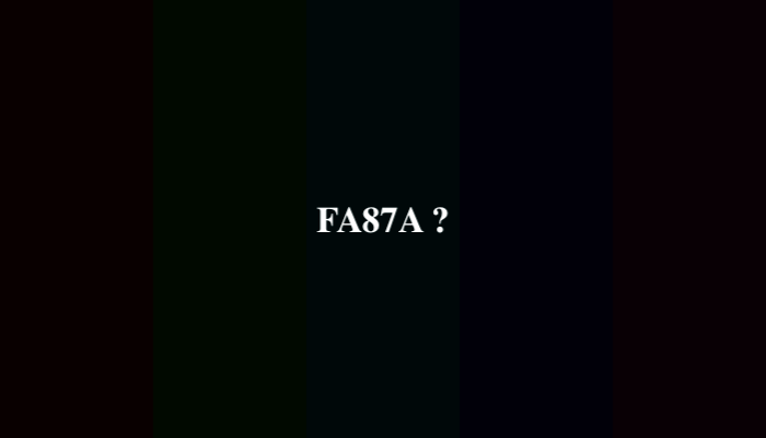 FA87A = Adalah? Mungkin Ini Jawabannya