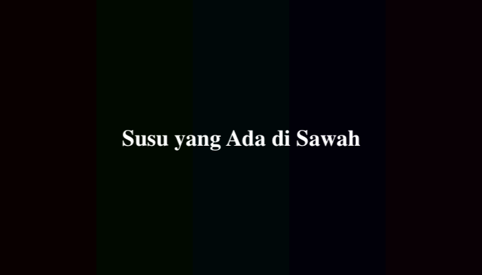 Susu yang Ada di Sawah, Jawaban Tebak-Tebakan