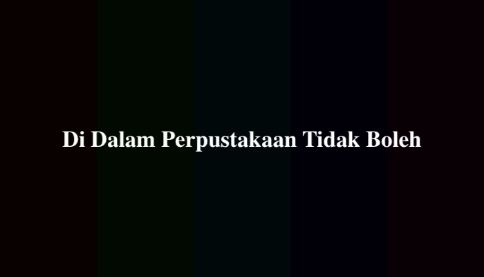Di Dalam Perpustakaan Tidak Boleh? Jawaban TTS Lontong