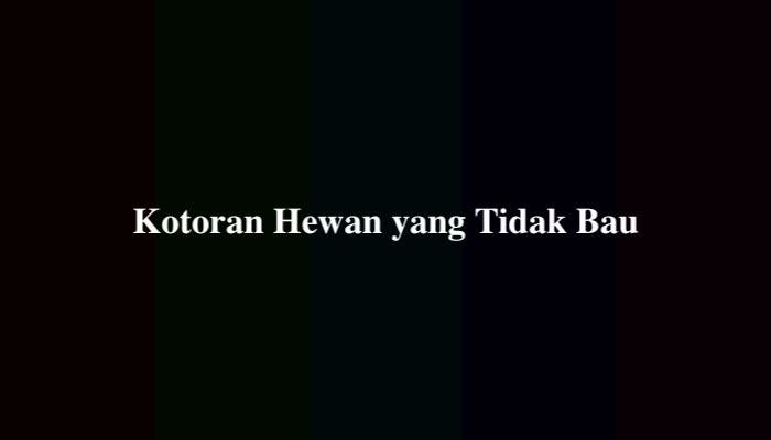 Kotoran Hewan yang Tidak Bau TTS, Ternyata Ini Jawabannya