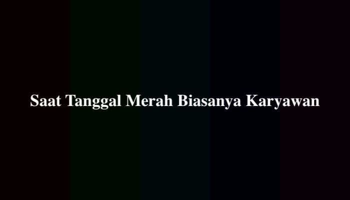Saat Tanggal Merah Biasanya Karyawan TTS Lontong