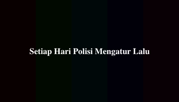 Setiap Hari Polisi Mengatur Lalu TTS Lontong, Berikut Jawabannya