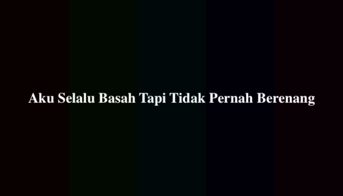Aku Selalu Basah Tapi Tidak Pernah Berenang, Berikut Jawabannya