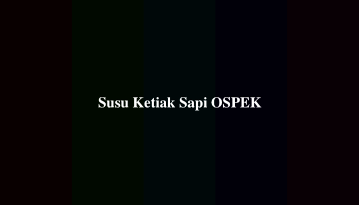Susu Ketiak Sapi OSPEK & MPLS, Berikut Jawaban yang Benar