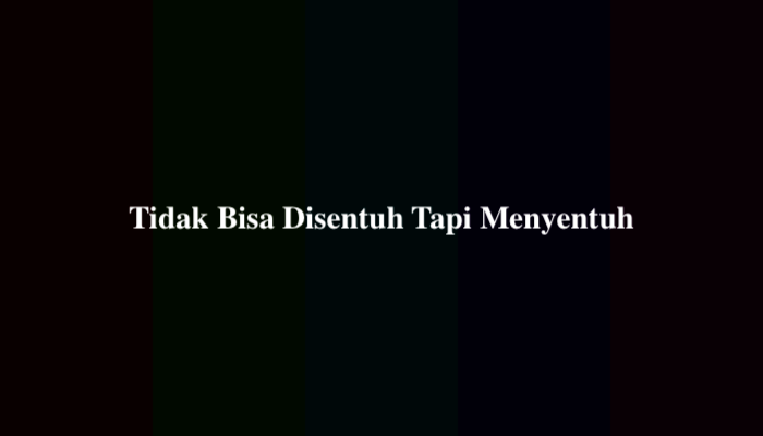 Tidak Bisa Disentuh Tapi Menyentuh Teka-Teki, Berikut Jawabannya