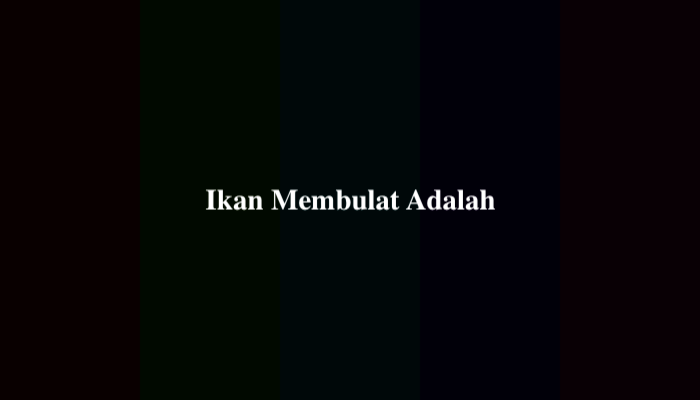 Ikan Membulat Adalah? Berikut Jawabannya