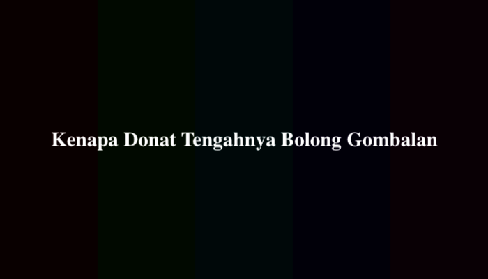 Kenapa Donat Tengahnya Bolong Gombalan, Simak Jawabannya
