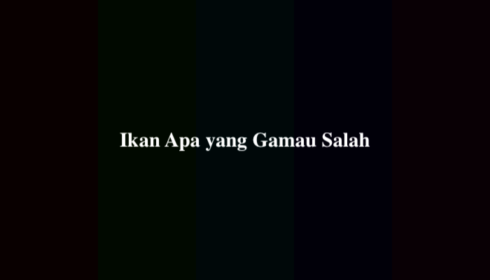 Ikan Apa yang Gamau Salah Tebak-Tebakan, Berikut Jawabannya